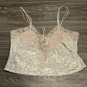 Victoria’s Secret Gold Label Lace Top Large | Vintage Y2K Sheer Romantic Rare